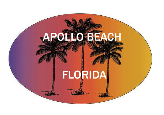 Manatee Apollo Beach Florida Decal Peel and Stick Decor