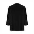 thumbnail image 4 of Besolor 3/4 Length Sleeve Tops Women V Neck Lace Tunic Shirts Casual Ladies Going out Dressy Blouses, 4 of 9