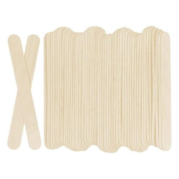100Pcs Wooden Craft Popsicle Craft Sticks Stick 6inch Long x 3/4inch Wide Treat Sticks Ice Pop Sticks for