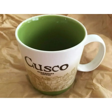 Starbucks 2008 Global Icon Series Cusco Peru 16 ounce collector coffee mug NEW