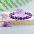 thumbnail image 3 of Amethust Bracelet Made of Real Natural Stone Beads Body-Purifying Geniune Amethyst Natural Crystal Bracelet for Women Pulsera, 3 of 5