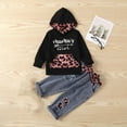 thumbnail image 2 of Odeerbi 2025 Newborn Clothes Autumn Winter Girls Leopard Print Hoodies Tops Jeans Outfit Suit Infant Clothing Set, 2 of 9