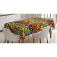 thumbnail image 1 of Ambesonne Graffiti Tablecloth Rectangular Table Cover, Hip Hop Culture Design, 60"x90", Multicolor, 1 of 4