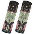 thumbnail image 2 of 2-Pack Seat Belt Covers with Flannel Seatbelt Shoulder Strap Case Adjustable Straps Soft Padding for Car Beautiful Moth Medium, 2 of 8