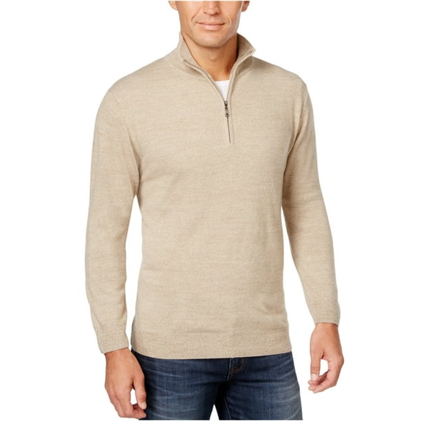Weatherproof Weatherproof Mens 1/4 Zip Solid Pullover Sweater