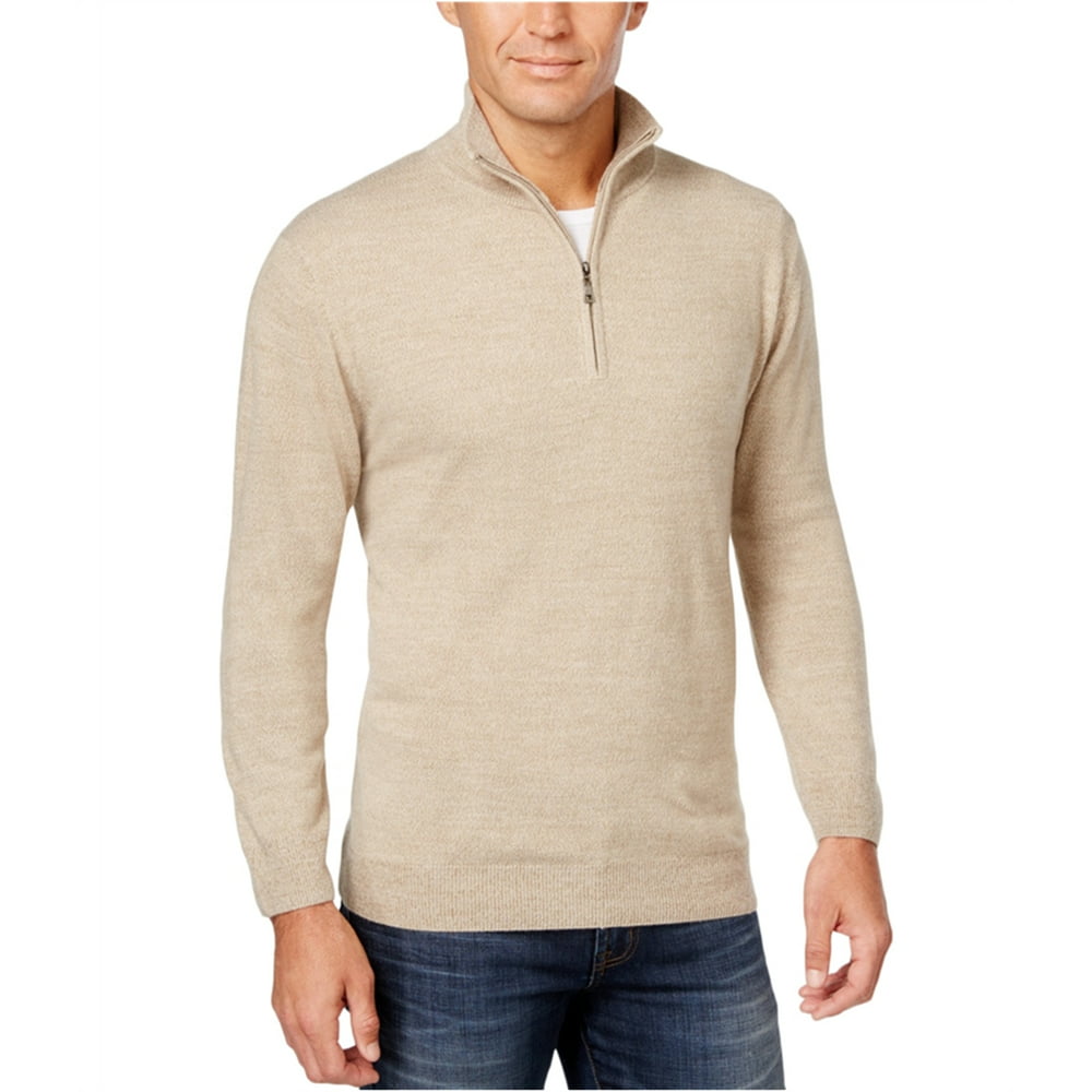Weatherproof - Weatherproof Mens 1/4 Zip Solid Pullover Sweater