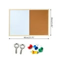 thumbnail image 2 of LIANXUE Practical Wood Half Whiteboard Cork Board Magnetic Photo Board Hanging Wall Door, 2 of 12
