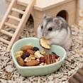 thumbnail image 6 of Anti-Tip Heart Shape Ceramic Pet Feeder Dish, Small Animal Food Water Bowl for Hamster, Guinea Pig, Chinchilla, Ideal Cage Accessory for Daily Feeding and Habitat Decoration, 6 of 6