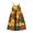 Yellow, variant on Girls Boho Summer Dress African Print Sleeveless Backless Tie Dye Casual Flowy Party Wear for Beach and Vacation Yellow 90