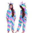 thumbnail image 4 of Pijamas de franela para niños y niñas, monos de animales, mono de unicornio de dibujos animados, ropa de dormir, 4 of 4