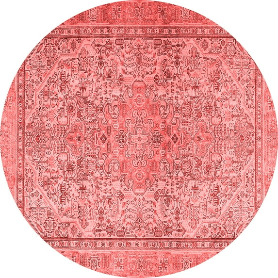 Ahgly Company Indoor Round Persian Red Traditional Area Rugs, 6' Round