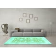 thumbnail image 3 of Ahgly Company Indoor Rectangle Abstract Turquoise Blue Modern Area Rugs, 4' x 6', 3 of 4