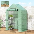 thumbnail image 3 of Outsunny Mini Serre, Serre de Marche avec 4 Tablettes, Porte à Enroulement, 3 of 10