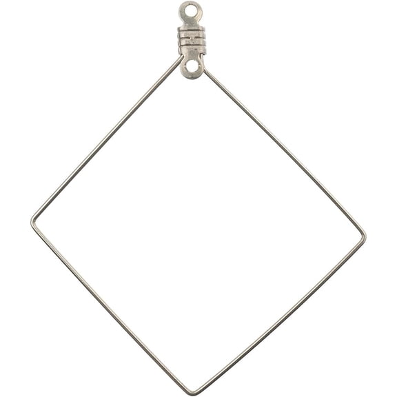 8pcs John Bead Must Have Findings 40x46mm Silver Jewelry Earring Diamond Components for Jewelry Making Crafts DIY