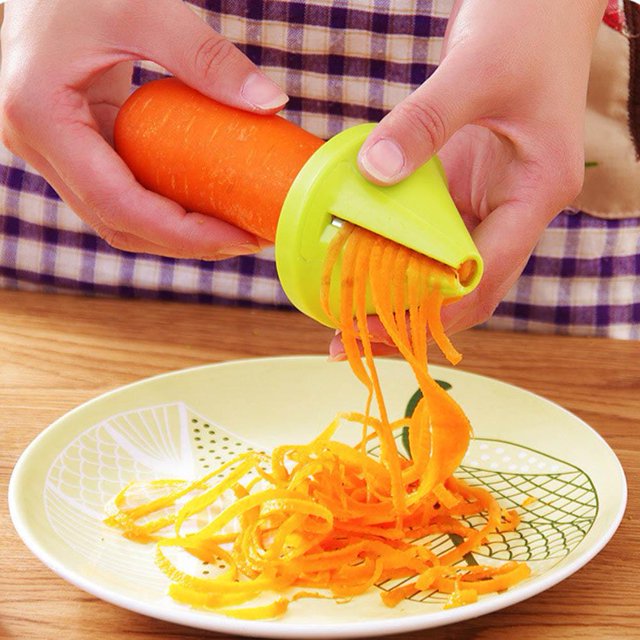 Rallador manual de zanahorias cortador de plástico no tóxico para utensilios de cocina (verde) Sywqhk Libre de BPA