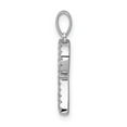thumbnail image 2 of 14K White Gold Diamond 0.132-CT Block Letter R Initial Charm Pendant, 2 of 4
