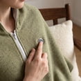 thumbnail image 5 of YAMB Heated Wearable Blanket Shawl, Portable USB Warm Heating Throw Wrap with Zipper, Soft Fleece Heating Cape for Home Office Outdoor Winter Use, Green, 5 of 8