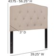 thumbnail image 2 of WYDK Tufted Upholstered Twin Size Headboard in Beige Fabric,Twin, 2 of 9