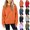 Orange, variant on Chiccall Kids Solid Hoodies Drawstring Pocket Oversized Soft Fleece Long Sleeve Casual Hoodies for Kids