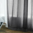 thumbnail image 4 of Rosnek Sheer Curtains Elegant Sheer Window Drapes Rod Pocket, Single Panel in Black, 4 of 5