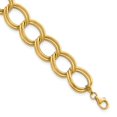 thumbnail image 4 of Auriga 14k Yellow Gold Polished 16mm Double Link 7.5 inch Bracelet for Women, 4 of 6