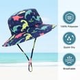 thumbnail image 2 of American Trends UPF 50+ Baby Boy Sun Hat Sun Protective Cute Wide Brim Summer Kids Beach Bucket Hats Toddler Sun Hats for Girl Navy Dinosaur M, 2 of 6