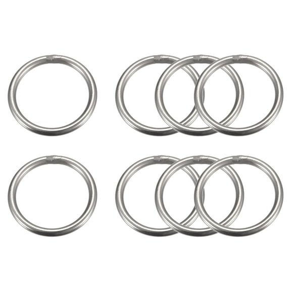 Stainless Steel O Rings, 8 Pack 30mm Outer Dia. 3mm Thickness Welded O-rings