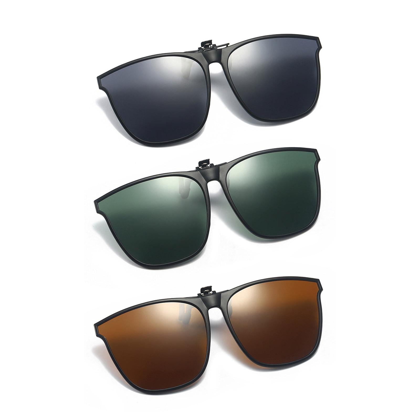 FRAZALA Polarized Flip Up Clip-on Sunglasses Anti-Glare UV 400 Lens Fishing  Driving Sunglasses Over Prescription Glasses (Blue + Black) - Yahoo Shopping