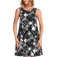 thumbnail image 1 of Easygdp Seamless Pattern With Skulls para Vestido Transpirable de Mujer, Vestido Suelto de Manga Corta con Pliegues y Bolsillos para el Verano, 1 of 7