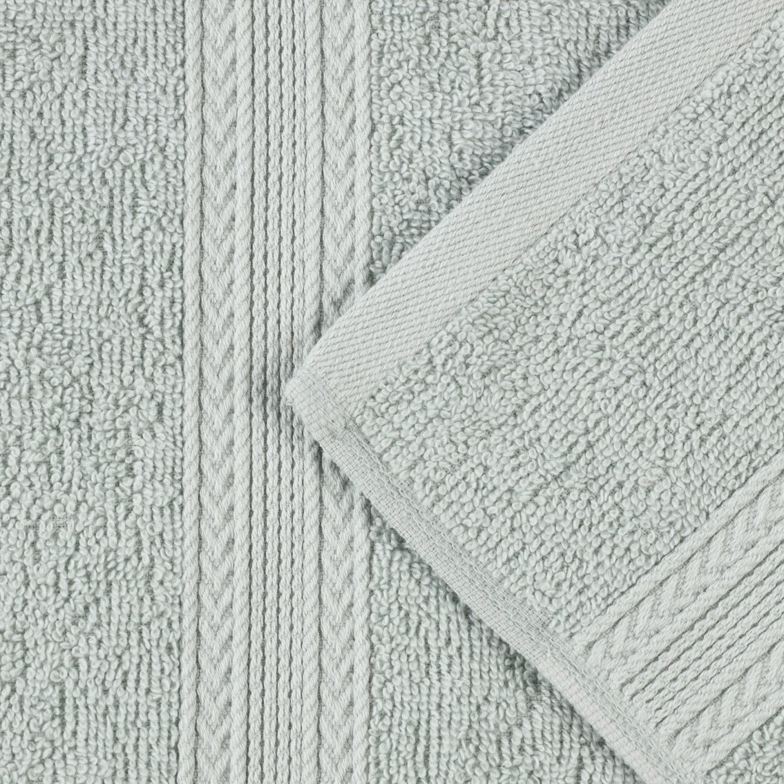 Superior Eco-Friendly Cotton 8-Piece Assorted Towel Set, Aqua Marine