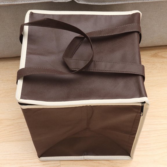 LULULION Insulated Cooler Bag Coffee Color Convenient Handle Lightweight for Fresh Produce and Drinks