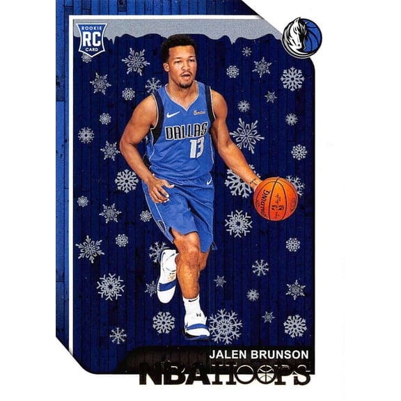 2018-19 NBA Hoops Winter Holiday #243 Jalen Brunson Dallas Mavericks RC Rookie Basketball Card made by Panini