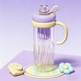thumbnail image 1 of EGNMCR Storage Containers Bright Color Straw Cup Ice Cream Cup Teapot Summer Large Capacity Water Cup High Temperature Resistance And High Aesthetics Value Plastic Cup With Straw plastics water cup, 1 of 6