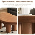 thumbnail image 4 of Cloud Coffee Table with 4 Legs for Living Room,Center Table,Low Table,Cream End Table,Round Corner Sofa Table (Walnut, 35“), 4 of 15