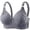 Grey, variant on Women's Seamless Wireless T-Shirt Bra - Full Coverage Underwear for All-Day Support & Comfort Black 44