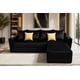 thumbnail image 1 of Sala esquinera Modular EL BAZAR STORE modelo Samso 240x180 cm terciopelo negro, 1 of 5