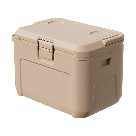 Portable 16.5 QT Hard Cooler - Insulated, Holds 23 Cans, Cup Holder Included | Compact & Durable