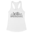 thumbnail image 1 of Skyline Birmingham Alabama Tank Top Fitted Racerback Women's Large White, 1 of 5