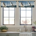 thumbnail image 4 of LALILO Kitchen Curtain Valance Sailing Yacht Race Rod Pocket Window Curtain 52"x 18" Set of 2, 4 of 6