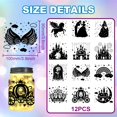 thumbnail image 3 of 12Pcs Fairy Tale Silhouette Jar Cutout Paper Window Castle Princess Crown Plastic Silhouette Wall Lamp Clings Decals Glass Decorations Art Mural Home Decor, 3 of 9