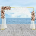 thumbnail image 5 of Wedding Arch Backdrop Stand 10FT x 7FT Heavy Duty Square Metal Frame, Stable Adjustable Pipe & Drape Kit, Easy Assembly for Wedding Ceremony Birthday Party Baby Shower Photobooth Decoration (Gold)), 5 of 12