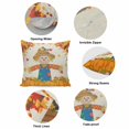 thumbnail image 6 of Throw Pillow Covers, Fall Straw Man 16x16 Pillow Covers for Couch/Sofa/Bed, Thanksgiving Pumpkins Autumn Leaf Vintage Decorative Square Linen Cushion Pillowcase for Home Decor, 6 of 9