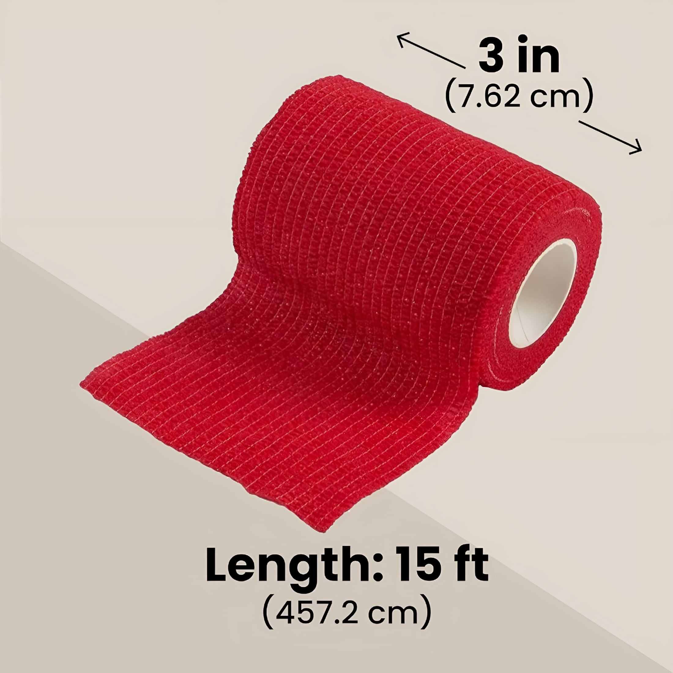 OITY Cohesive Self-Adherent Bandage Wrap - Elastic Support for Sprains & Sports Tape - Vet Wrap for Horses & Dogs - Hand-Tearable Design & Grip Tape - 24 Rolls, 3 in X 5 Yd