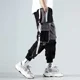 thumbnail image 5 of Pantalones cargo ajustados blancos de otoño para hombre, pantalones negros para hombre, pantalones de trekking de corte regular, pantalones de nailon, ropa técnica de moda de lujo, talla grande, largo, 5 of 5