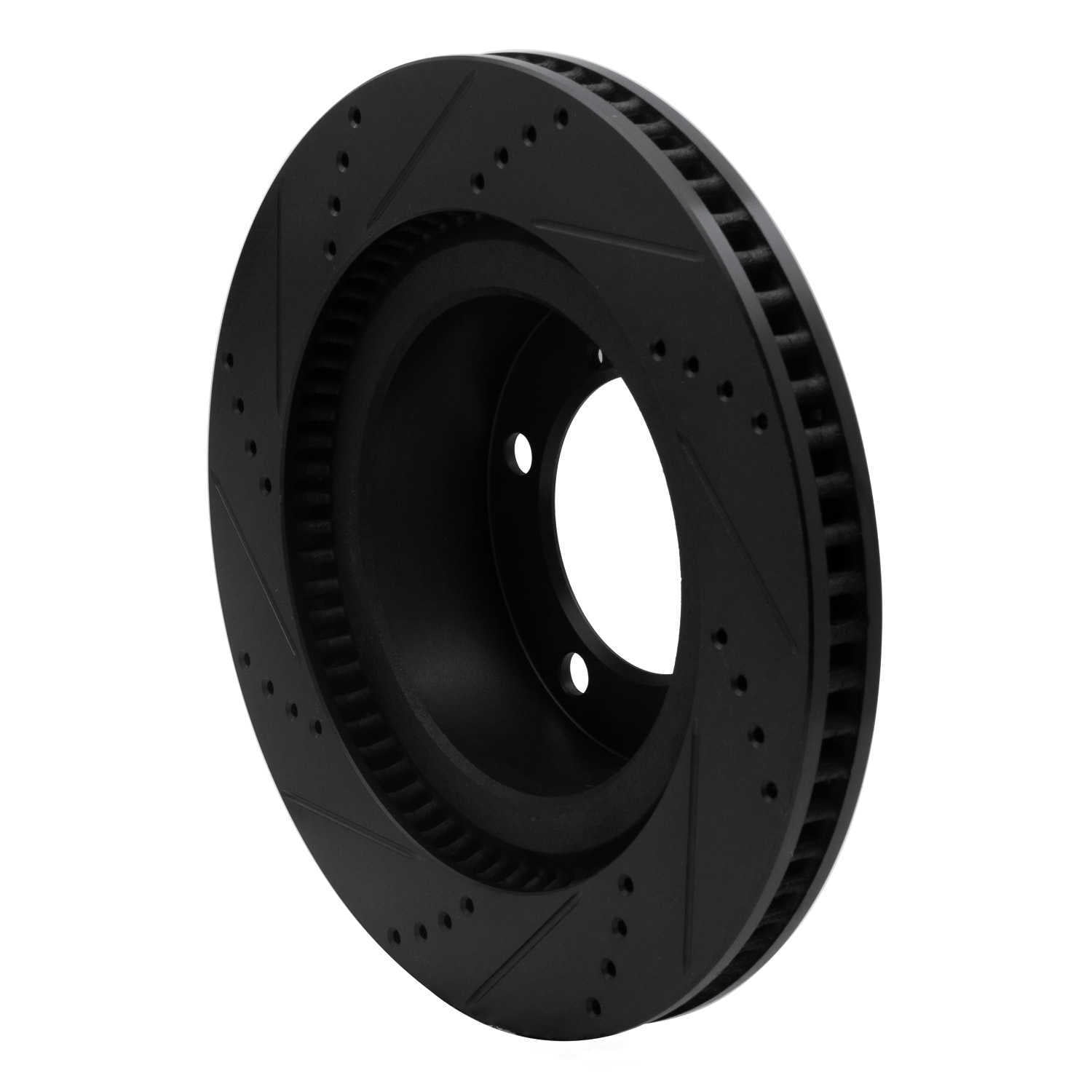 Dynamic Friction Company 633-76136R DFC Brake Rotor - Drilled And Slotted - Black