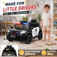 thumbnail image 2 of UBesGoo Licensed Land Rover 12V Ride On Police Car, Powered Ride on with Siren Remote Control & Bluetooth, Ages 2-5, Black, 2 of 11