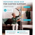 thumbnail image 6 of Stander Wonder Pole Plus, Security Pole and Curve Grab Bar, Bathroom Safety Rail for Elderly, Tension Mounted Floor to Ceiling Safety Assist Handle for Seniors, Supports 300 lbs, Graphite, 6 of 9