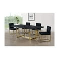 thumbnail image 6 of Contemporary Chic Modern, Contemporary Velvet Upholstered Dining Chair with Durable Metal Base, Set of 2, 18" W x 22" D x 32" H, Chic Dining Table Chairs, 6 of 6