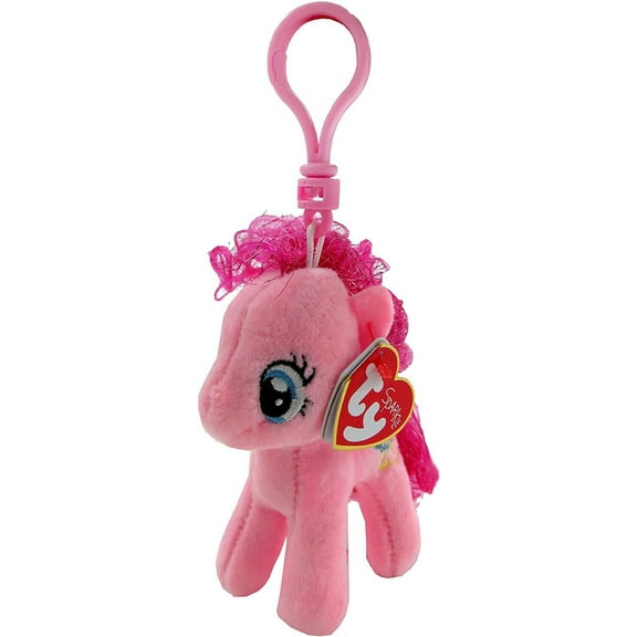 New TY Sparkle PINKIE PIE with Glitter Hairs (Plastic Key Clip - 5 inch)