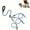 Blue, variant on LSLJS Eash Main Lead Rope with Padded Handle Two Detachable Leash Splitters Heavy-Duty Clip